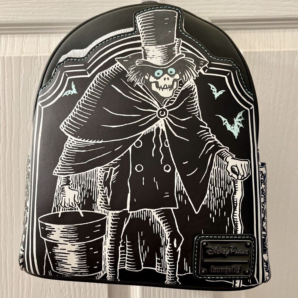 Disney Parks Loungefly‎ Haunted Mansion Backpack Hatbox Ghost Glow In The Dark